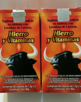 2 bottles GN+V HIERRO Y VITAMINAS Iron Toro Total 1 Tablets