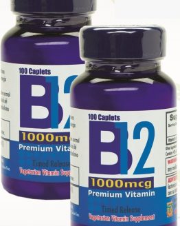 Vitamina B12 de alta potencia, 1000mcg, set de 2 frascos con 100 tabletas c/u.