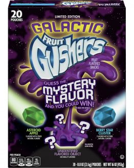 GF LIMITED EDITION GALACTIC FRUIT GUSHERS 16 OZ BOX  POUCHES FLAVORED SNACKS