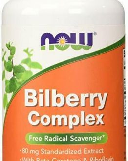 Now Foods - Bilberry Complex, Free Radical Scavenger, 80mg, 100 Vegan Capsules