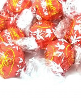 Lindt Lindor Milk Chocolate Truffles Candy Red Foil Valentines Day Candy, Bulk