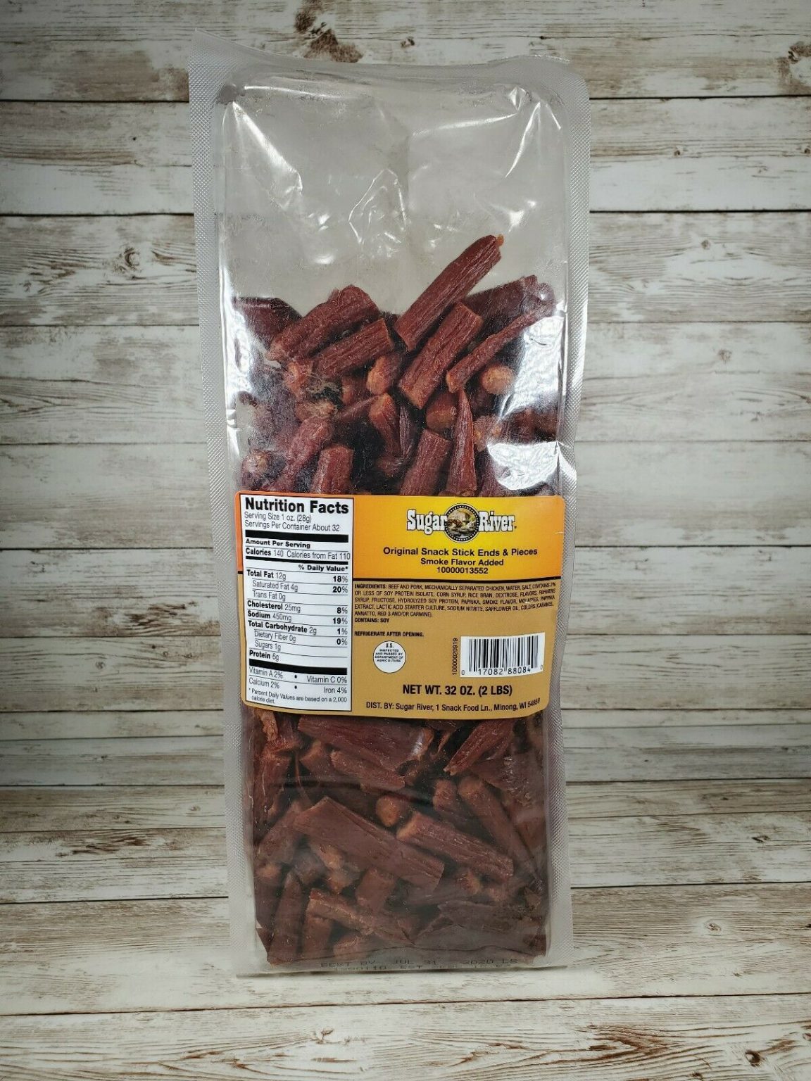 Sugar River Brand Meat Snack Sticks Ends & Pieces Original or Hot Two