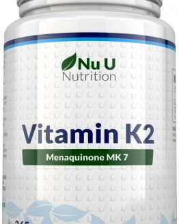 Vitamin K2 MK 7 0mcg - 365 Vegetarian and Vegan Tablets By Nu U Nutrition