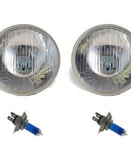 7" Halogen Semi Sealed Beam Stock Headlight Head Lamp Bulbs H4 100/90W Pair