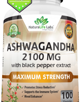 [NEW] Organic Ashwagandha 2100mg - 100 vegan capsules 100% Pure Organic