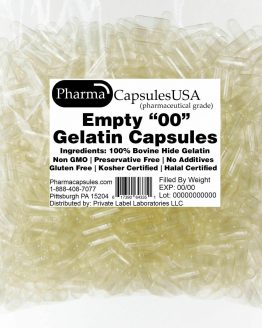 Empty Gelatin Capsules - Sizes 000 00 0 1 2 3 4 - USA Kosher // Halal Gel Caps