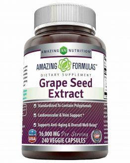 GRAPE SEED EXTRACT 1600 mg Cardiovascular Vein Support Supplement 240 Capsules 1
