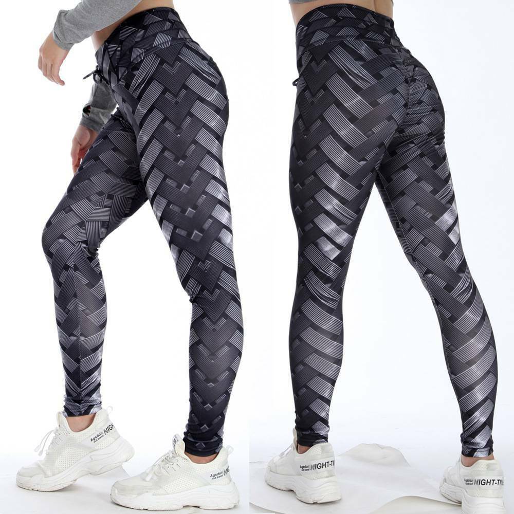 Sport Womens Compression Fitness Leggings Running Yoga Gym Scrunch Pants  Workout 