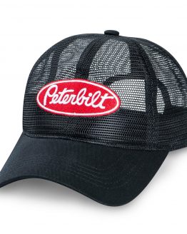 Peterbilt Hat: Black All Mesh Summer Trucker's Cap Free Shipping in USA