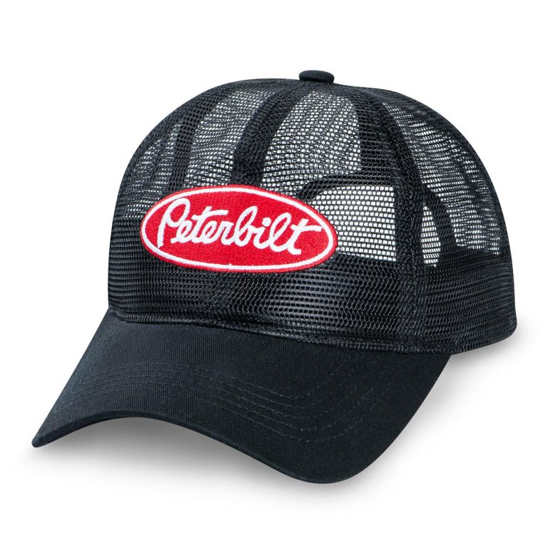 Peterbilt Hat Black All Mesh Summer Trucker's Cap