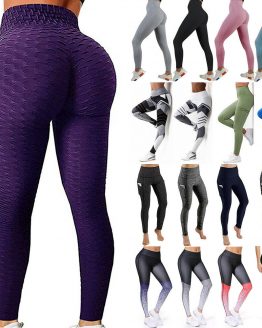 Women Butt Lift Yoga Pants High Waist Leggings Ruched Workout Booty Trousers US