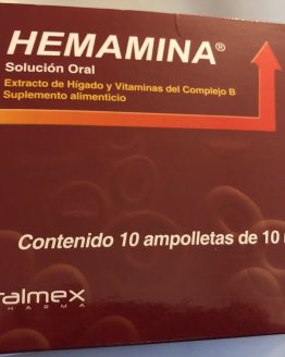 HEMAMINA SOLUCION ORAL EXTRACTO DE HIGADO, VITAMINAS COMPLEJO B SUPLEMENTO ALIME