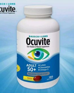 Bausch + Lomb Ocuvite Adult 50+, 150 Softgels ,Eye Vitamin & Mineral Supplement