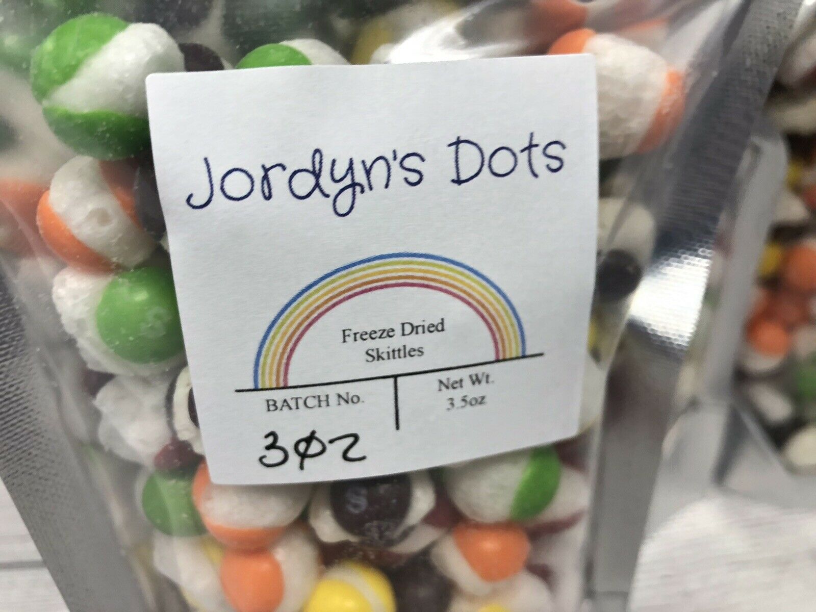 Camping Candy Snacks 3.5oz Freeze Dried Skittles Jordyn’s Dots Hiking Food 