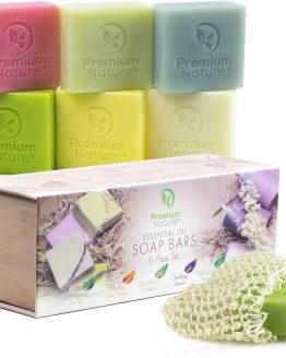 Soaps Gift Set Of 6 Natural Vegan Exfoliating Beauty Bath Bars for Hand & Body