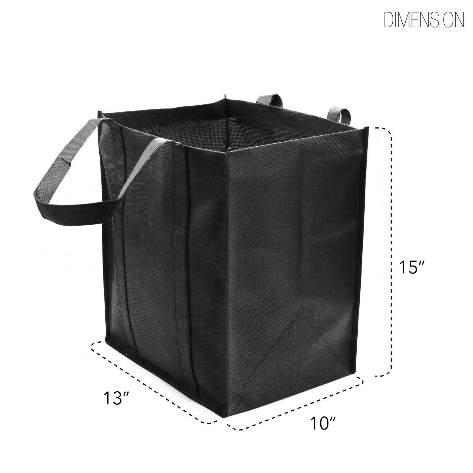 4 Pack Non-Woven Heavy-Duty, Reusable Grocery Bags, Shopping Bags ...