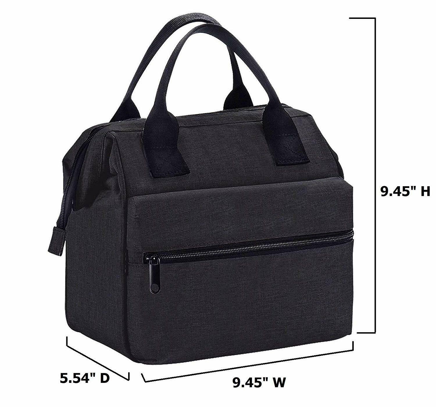 Insulated Lunch Bag Box Cooler for Men & Women Heavy Duty Oxford Nylon ...