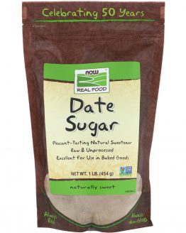 Now Foods Real Food Date Sugar 1 lb 454 g Raw, Vegan, Vegetarian