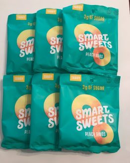 Smart Sweets Low Carb Candy Healthy Snack Tangy Peach Rings Pack of 6 Vegan NGMO