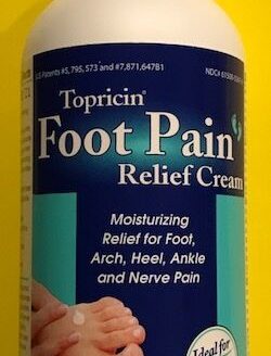 New Topricin Foot Pain Relief Cream 8 oz Bottle