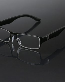 Men Women Non Prescription Clear UV Lens Fashion Eye glasses Black Silver Frames