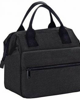 Insulated Lunch Bag Box Cooler for Men & Women Heavy Duty Oxford Nylon-Black