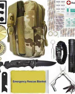 40 In 1 Outdoor Camping Survival Kit Military Tactical Emergency Gear EDC Bag