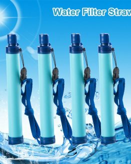 4 pcs MS® Purifier Straw Water Filter Personal Survival Kit Emergency Blue 7 "