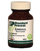 Standard Process- Adrenal Desiccated 90T 2 pack/ Adrenal Support for Energy