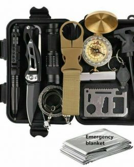 Outdoor Emergency Survival Gear Kit Camping Tactical Tools 13 in 1 SOS EDC Case