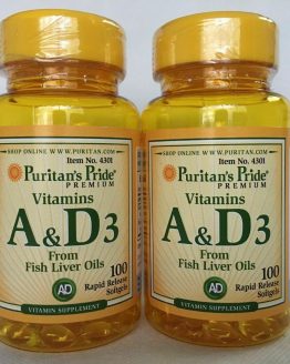 2  Puritan's Pride Vitamins A & D *** 0 gels Supports the immune System ***